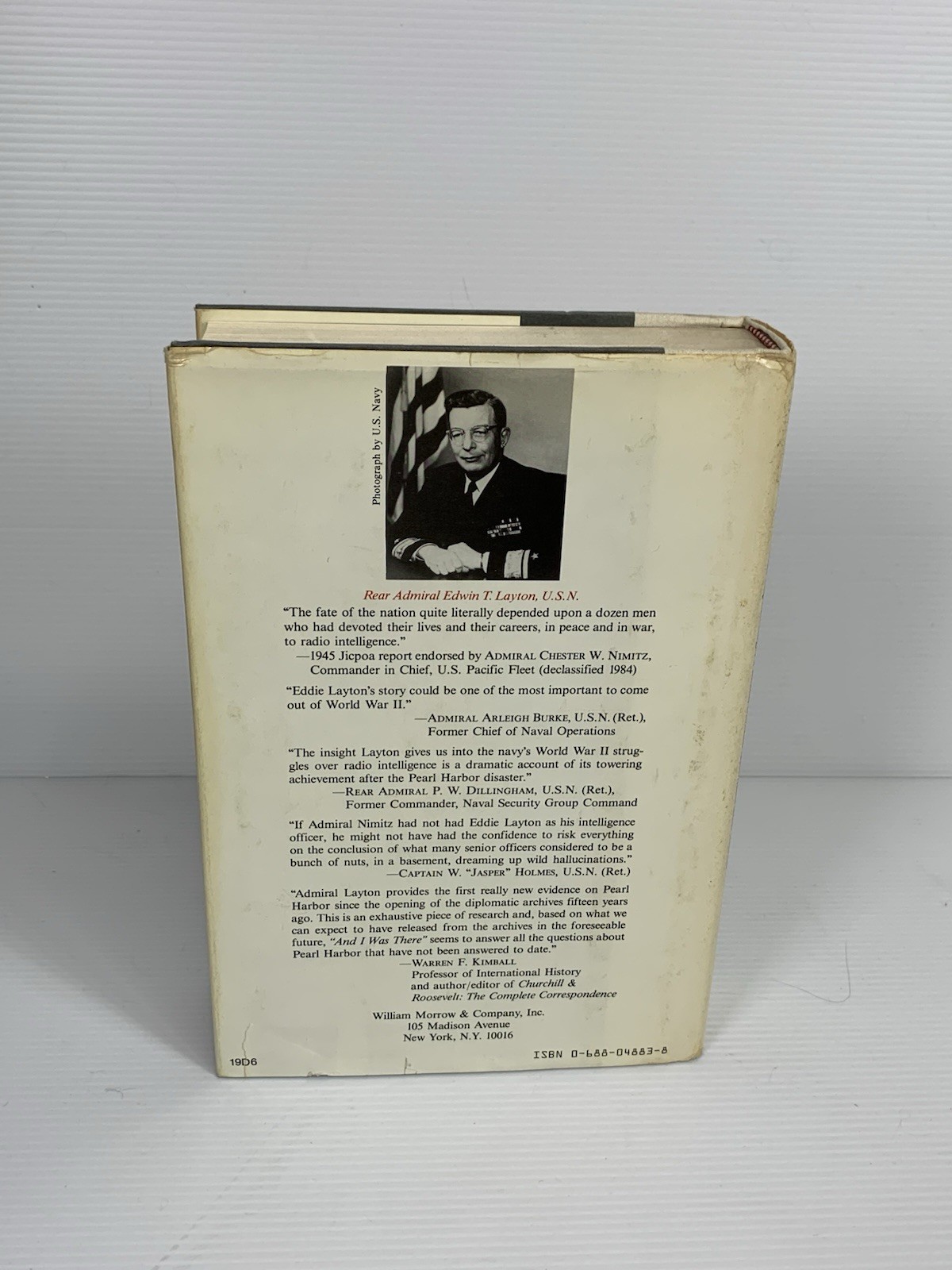 1985 AND I WAS THERE – Hardcover Book – Admiral Edwin T Layton – William Morrow