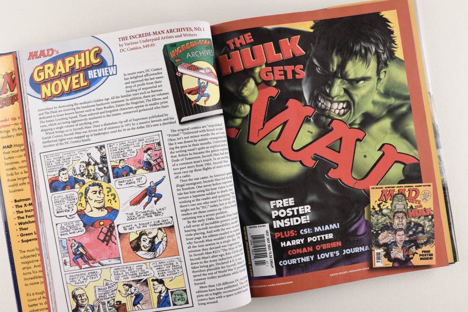 MAD ABOUT SUPER HEROES Version 2.5, 2012 1st Edition HC DJ Fall River Press VGC