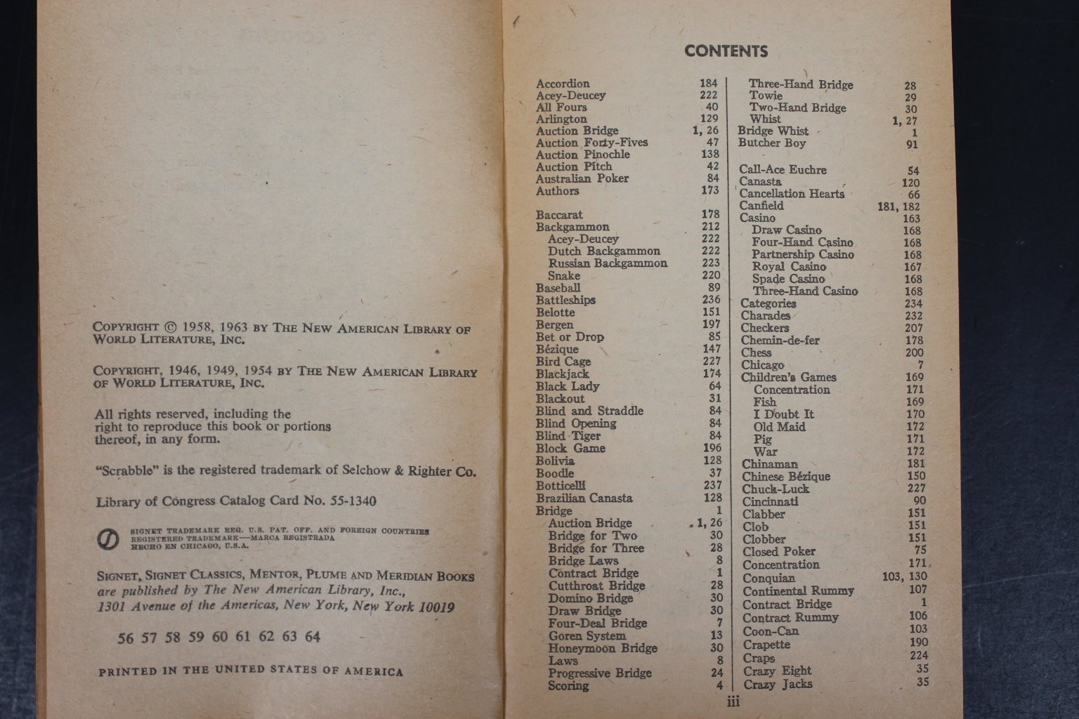 Hoyle’s Rules of Games Morehead Mott-Smith 1963 Revised Edition Signet PB