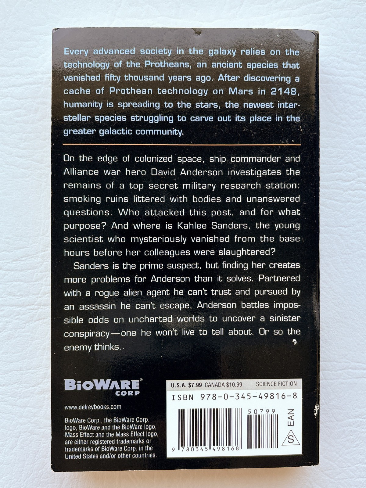Mass Effect Revelation Drew Karpyshyn Paperback Sci-Fi Novel