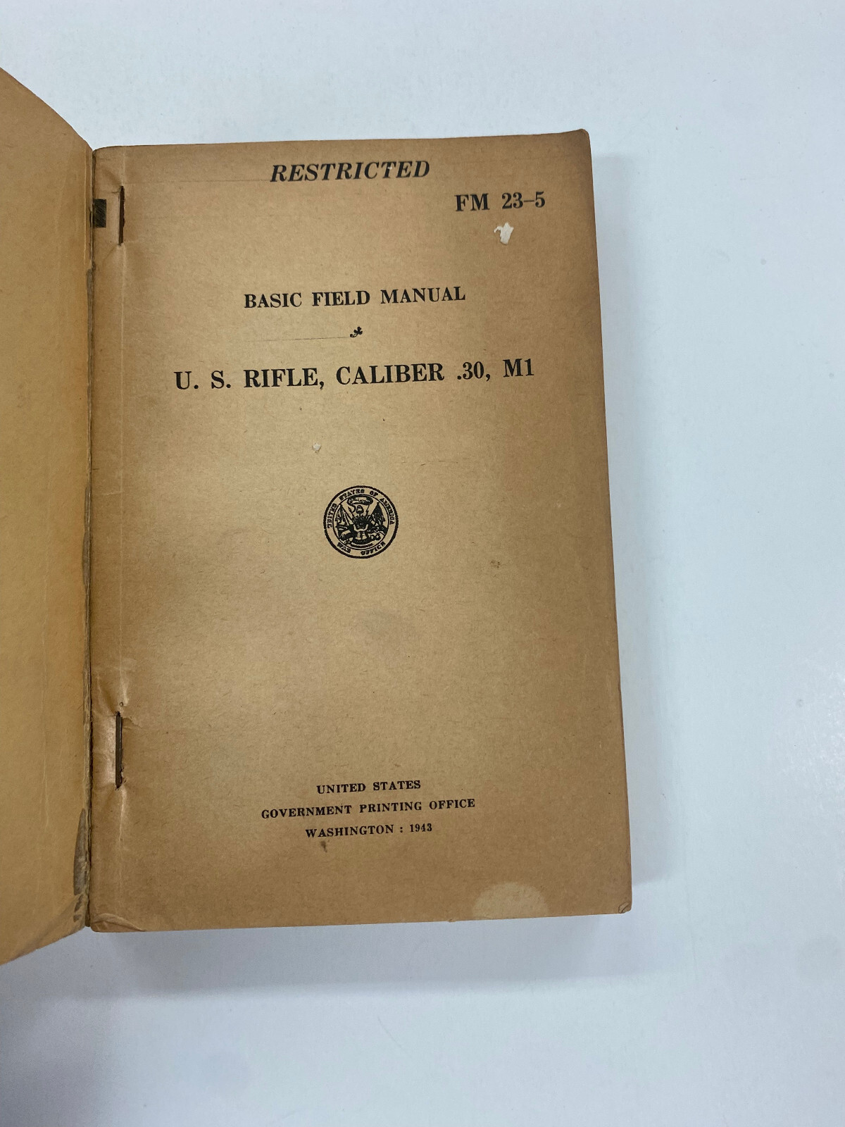 OA4) United States US Army U.S. Rifle Caliber .30 M1 1943 PB World War II