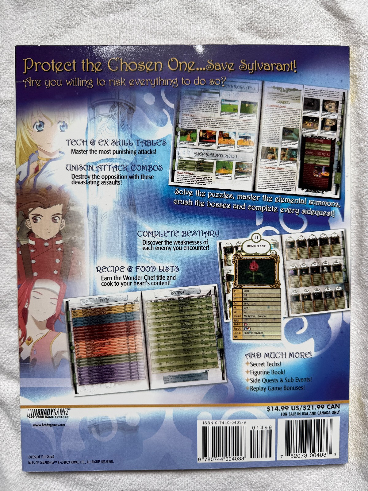 Tales of Symphonia Gamecube Official Strategy Guide – Open – Namco & Brady Games