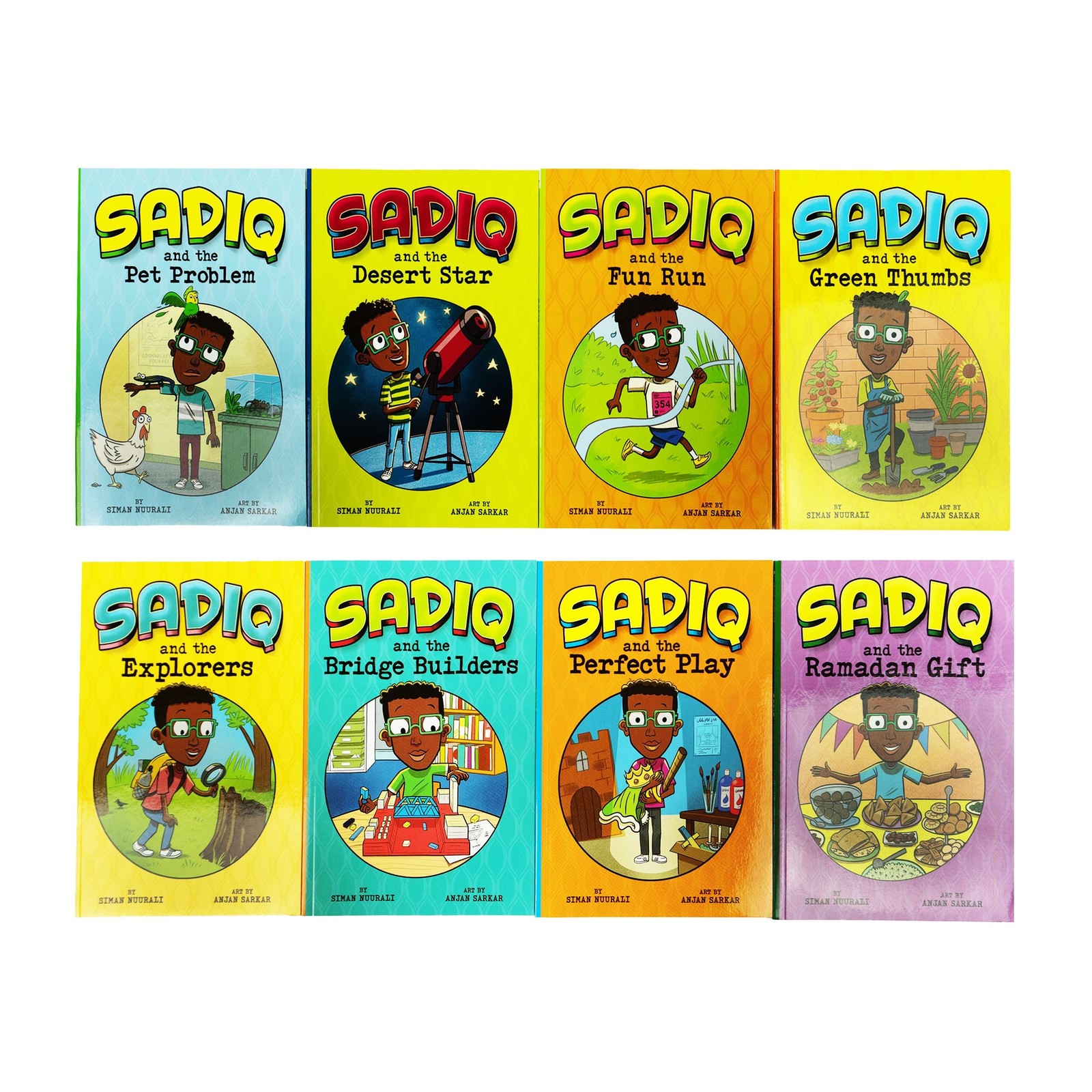 Sadiq Collection 8 Books Collection Paperback Set – Ages 6-8 – By Siman Nuurali
