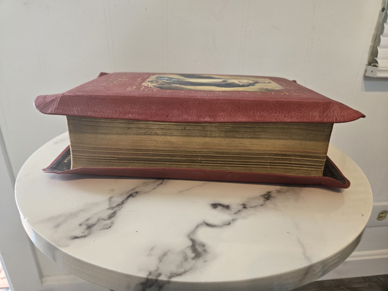 The Holy Bible Holy Angels Edition 1965 The Catholic Press Red Vintage Antique