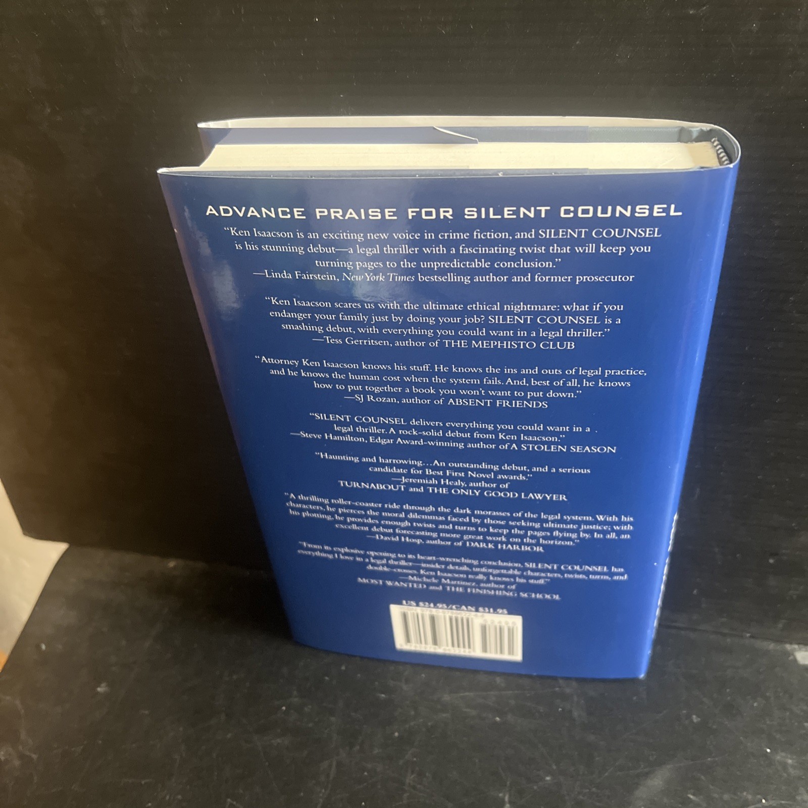 SIGNED 1st Edition Silent Counsel Hardcover by Ken Isaacson HC DJ Thriller Novel