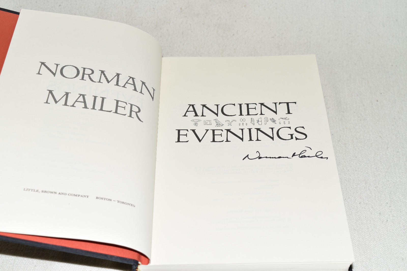 SIGNED Norman Mailer ANCIENT EVENINGS HCDJ 1ST/3RD 1983 Naked Dead EXC/RARE OOP