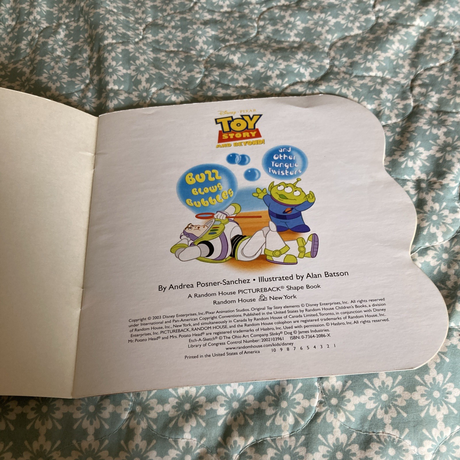 Buzz Blows Bubbles and Other Tongue Twisters by RH Disney Staff (2003, Trade…