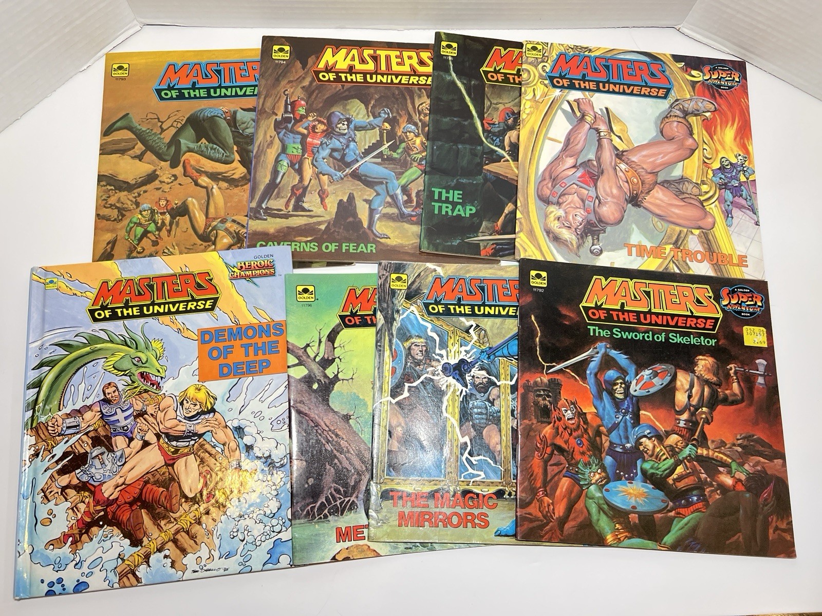 Vintage Masters Of The Universe Golden Books Lot Of 8 MOTU He Man 1980s Books