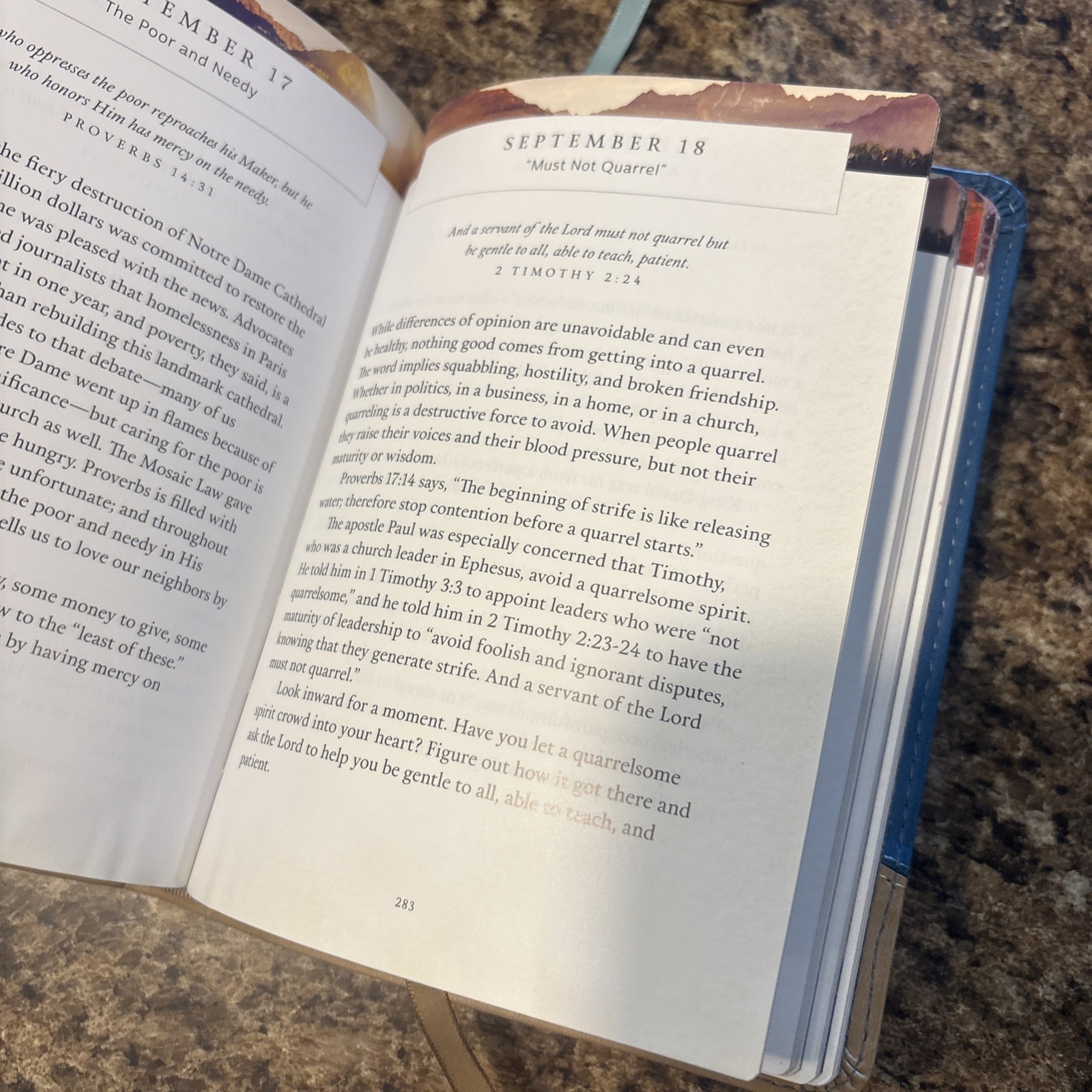 David Jeremiah Leather Bound- Moments W/ God, Strength for Today &