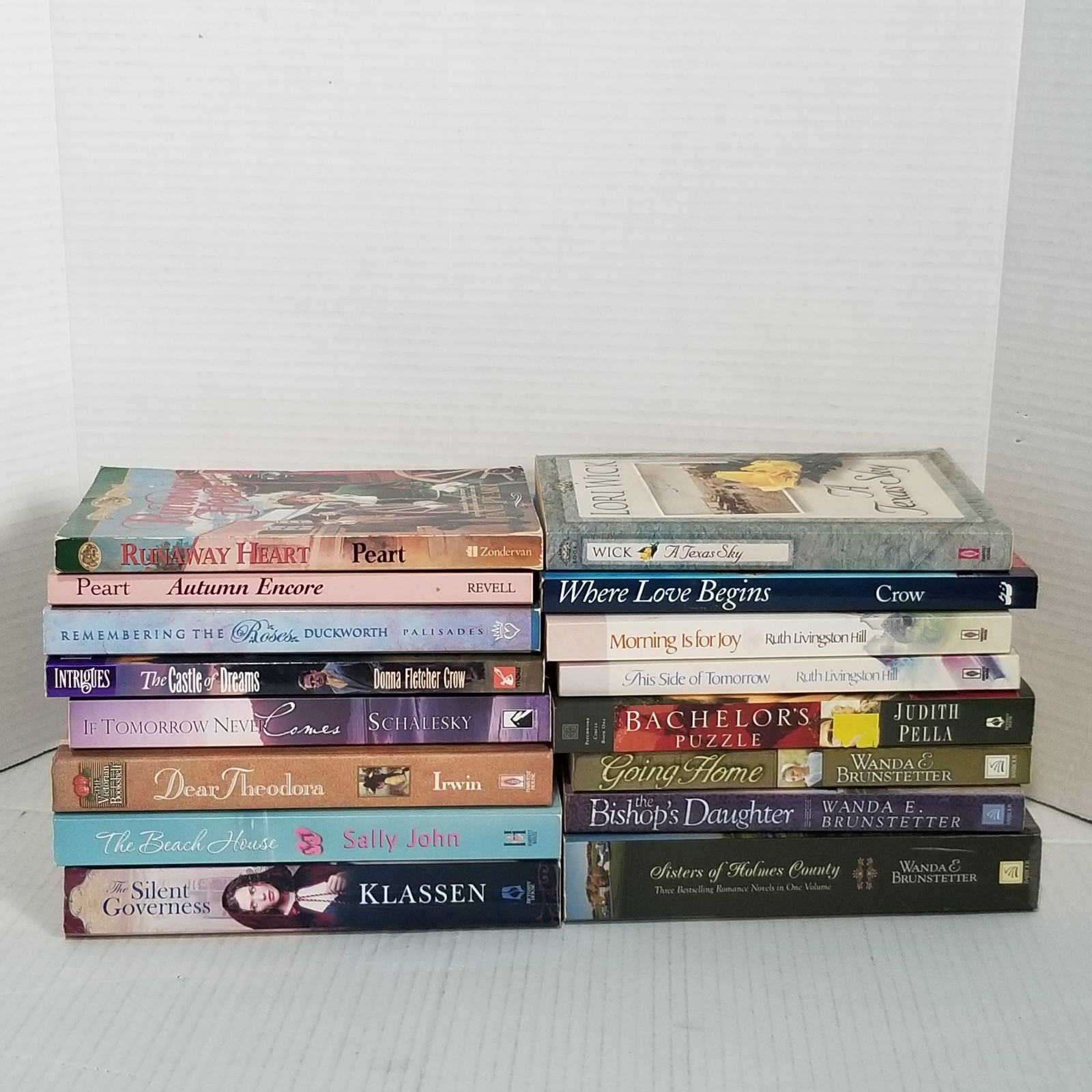 Christian Fiction Lot/16 Mixed Authors Wanda Brunstedder Hill Pella Peart & More