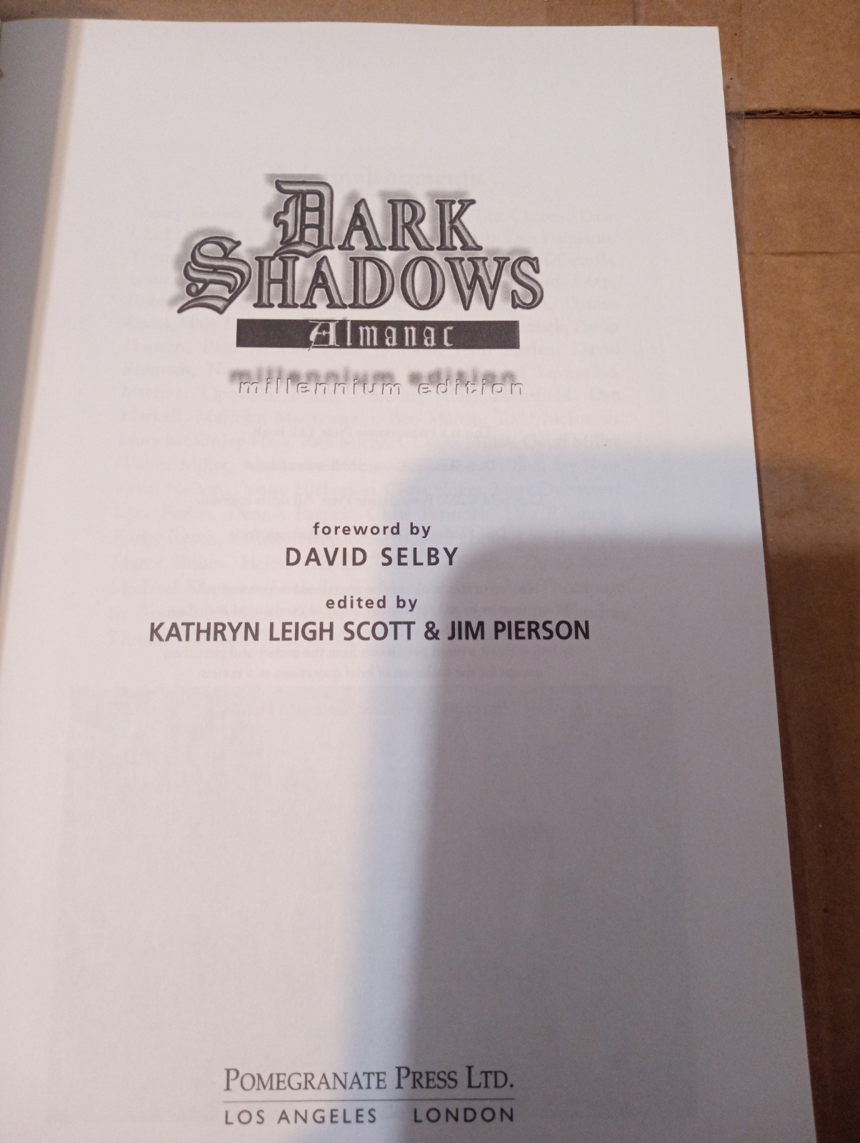 Dark Shadows Almanac Millennium Edition Paperback