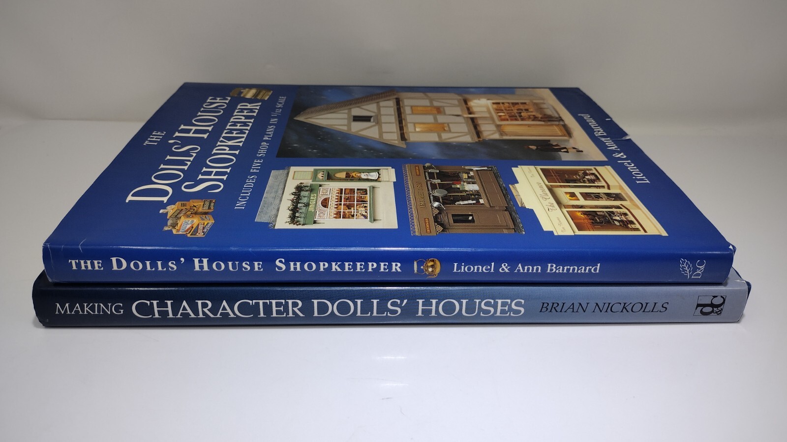 Lot (2) D&C Books Making Character Dolls’ Houses + Shopkeeper 1/12 Scale HCDJ VG