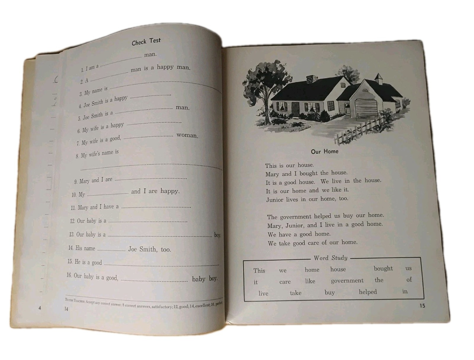 Adult Reader M.S. Robertson Vintage Literacy Workbook Steck-Vaughn Illustrated