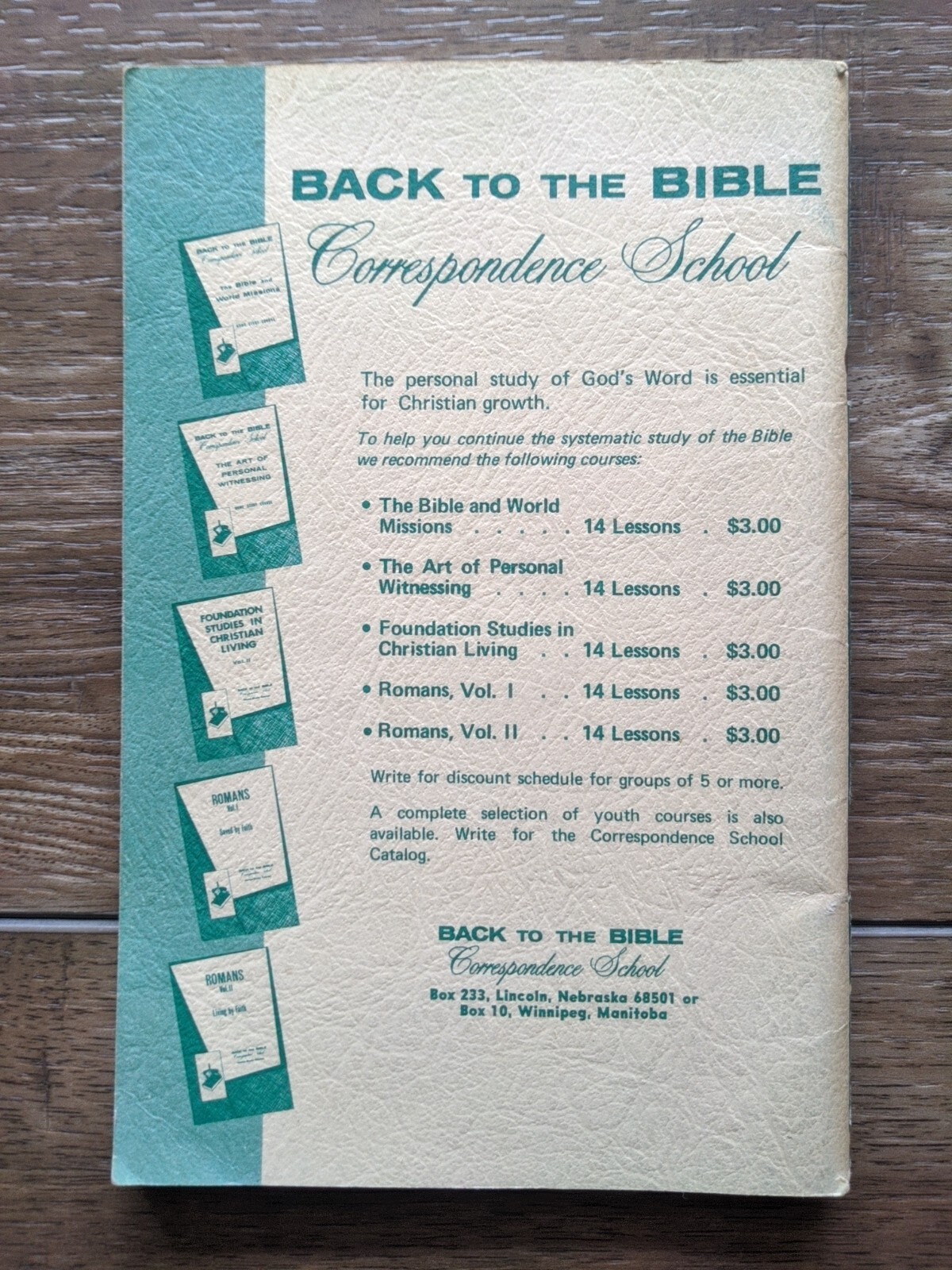 Open Bible Study Series Rightly Dividing The Word Dispensations Theodore Epp CM1