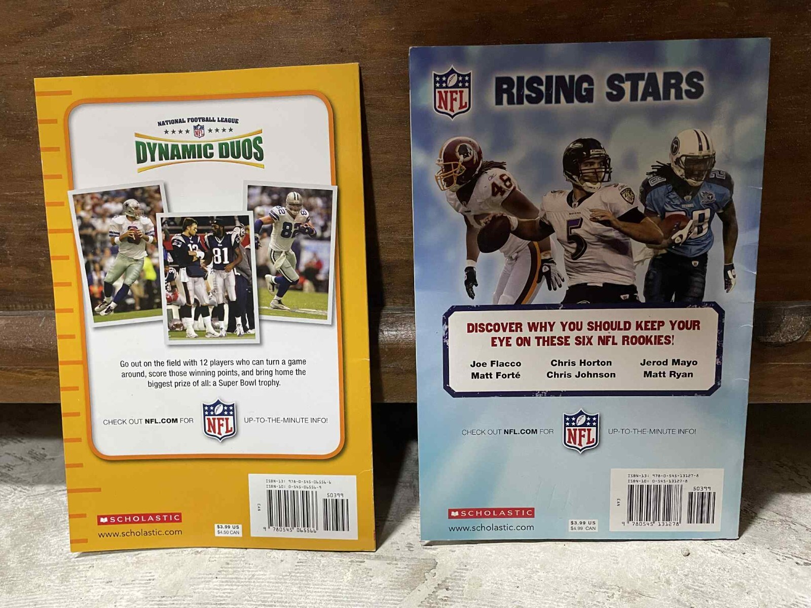 Lot of 2 football books by Tim Polzer: NFL Rising Stars and Dynamic Duos