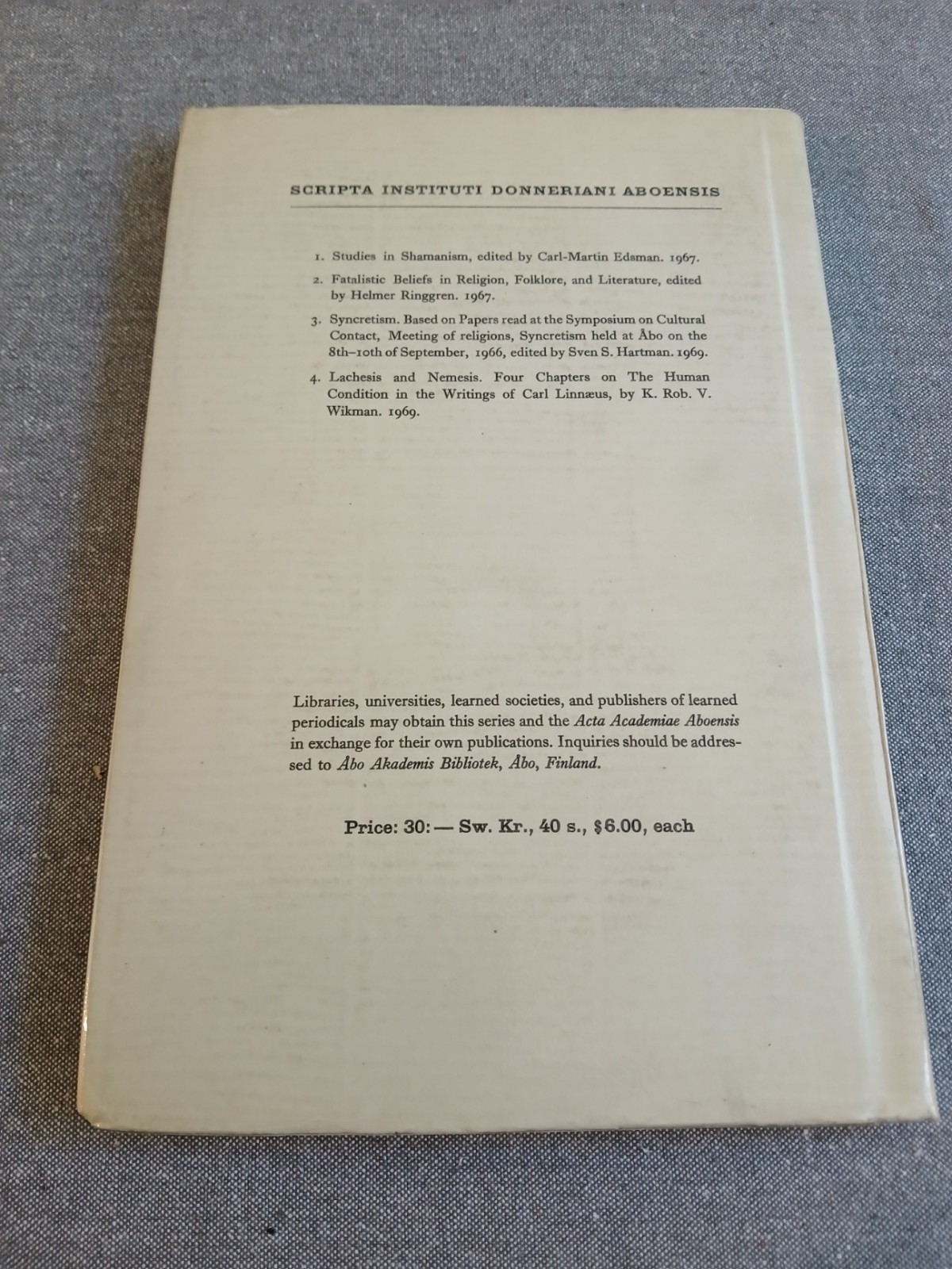 Lachesis and Nemesis – Four Chapters on the Human Condition – Hardcover