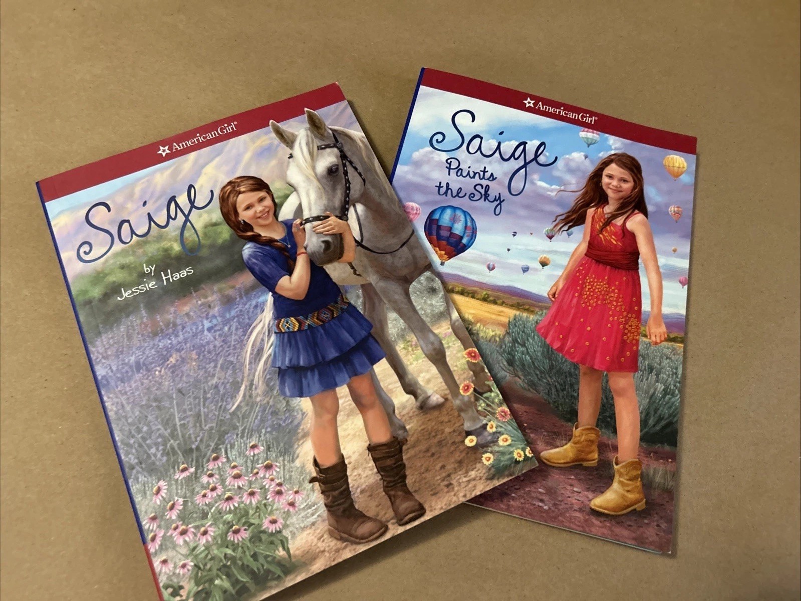 American Girl Set Of 2 Saige Paperback Books Brand New