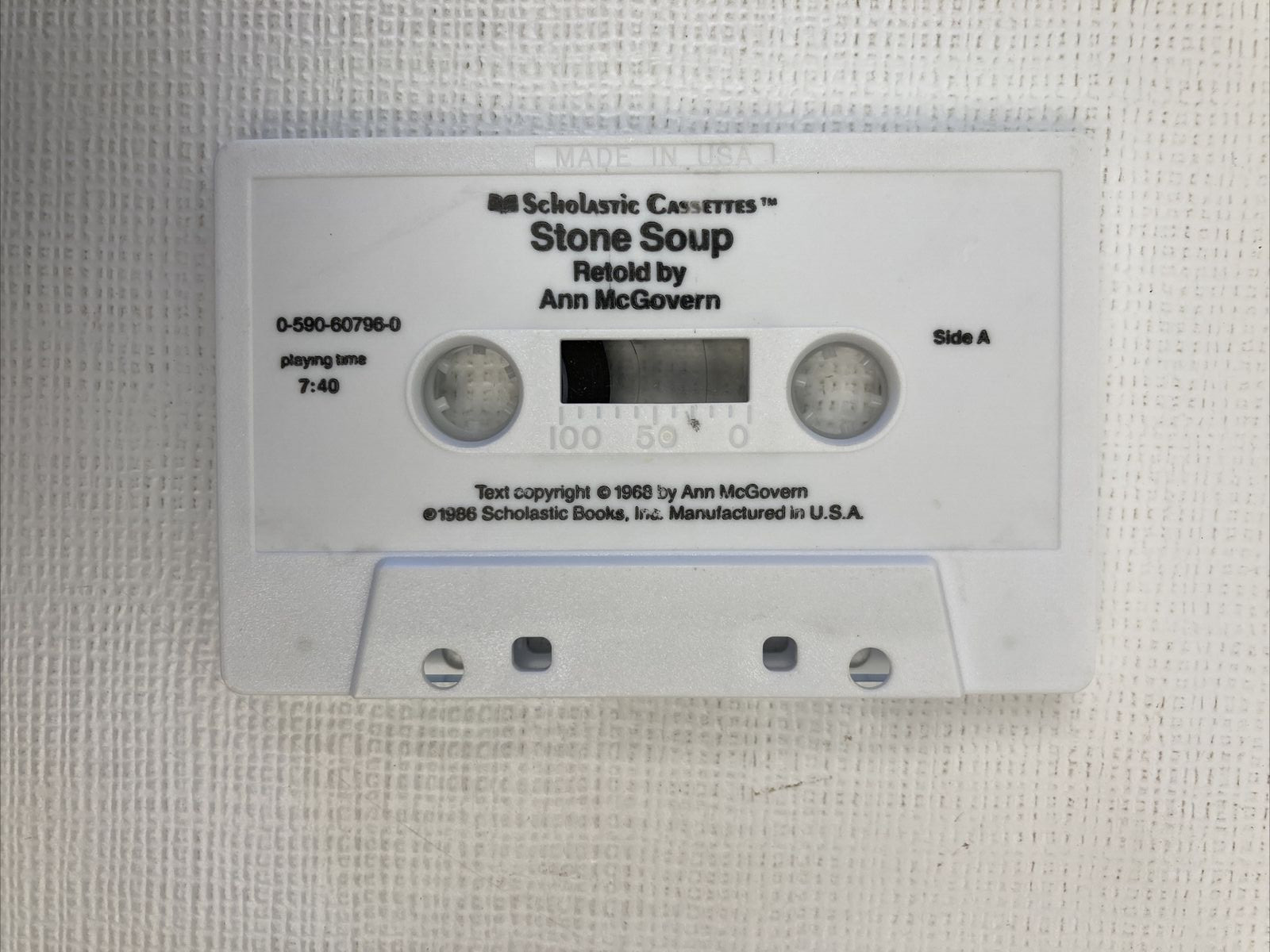 Stone Soup By Ann Mcgovern W/ Matching Cassette Scholastic 1986 Vintage