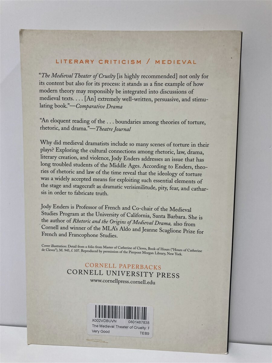 The Medieval Theater of Cruelty Rhetoric, Memory, Violence