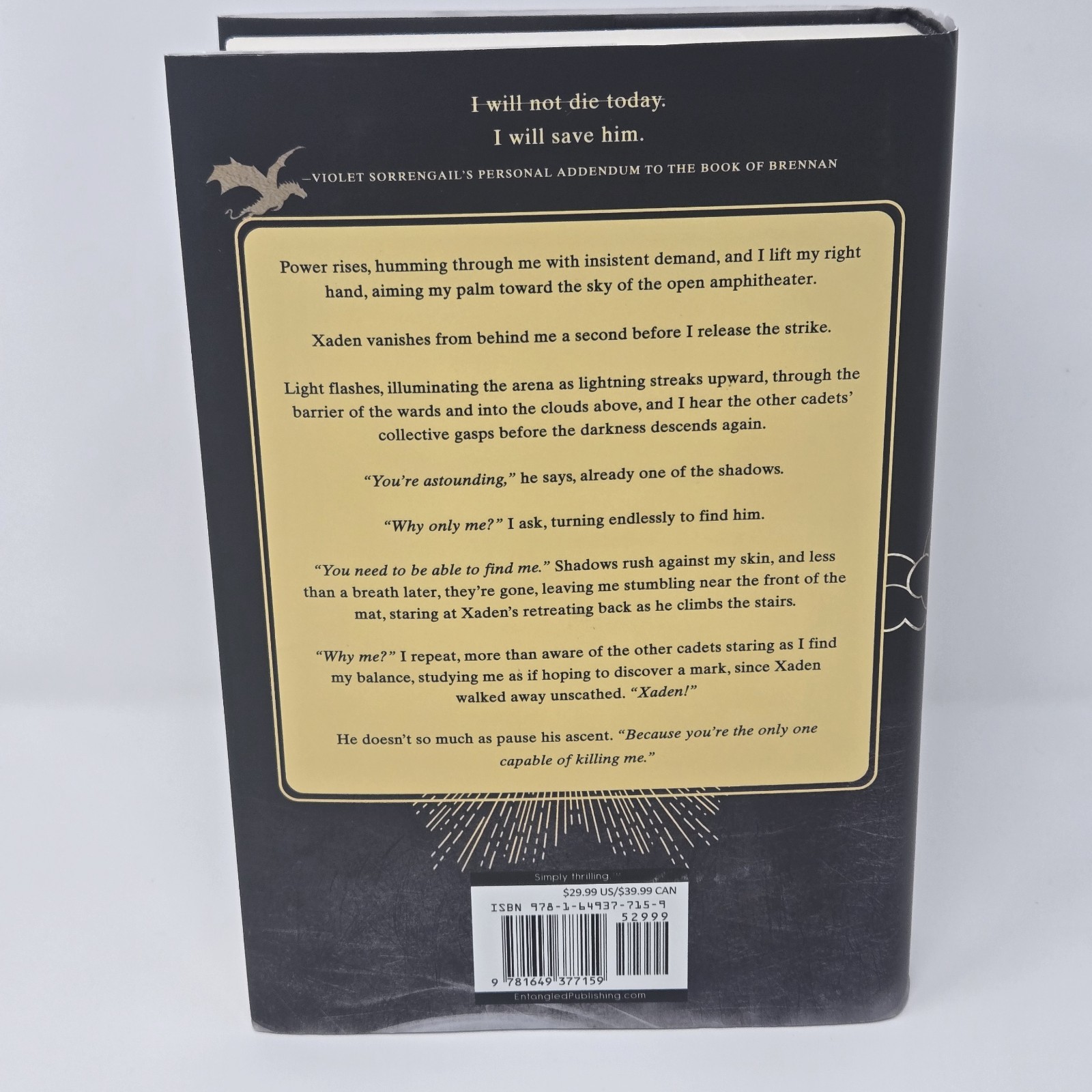 Onyx Storm by Rebecca Yarros Hardcover Fantasy Novel Dust Jacket Book