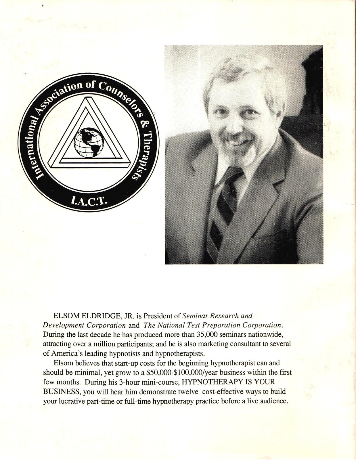 Hypnotherapy Is Your Business [Paperback, 1988] A. Elsom Eldridge, Jr.