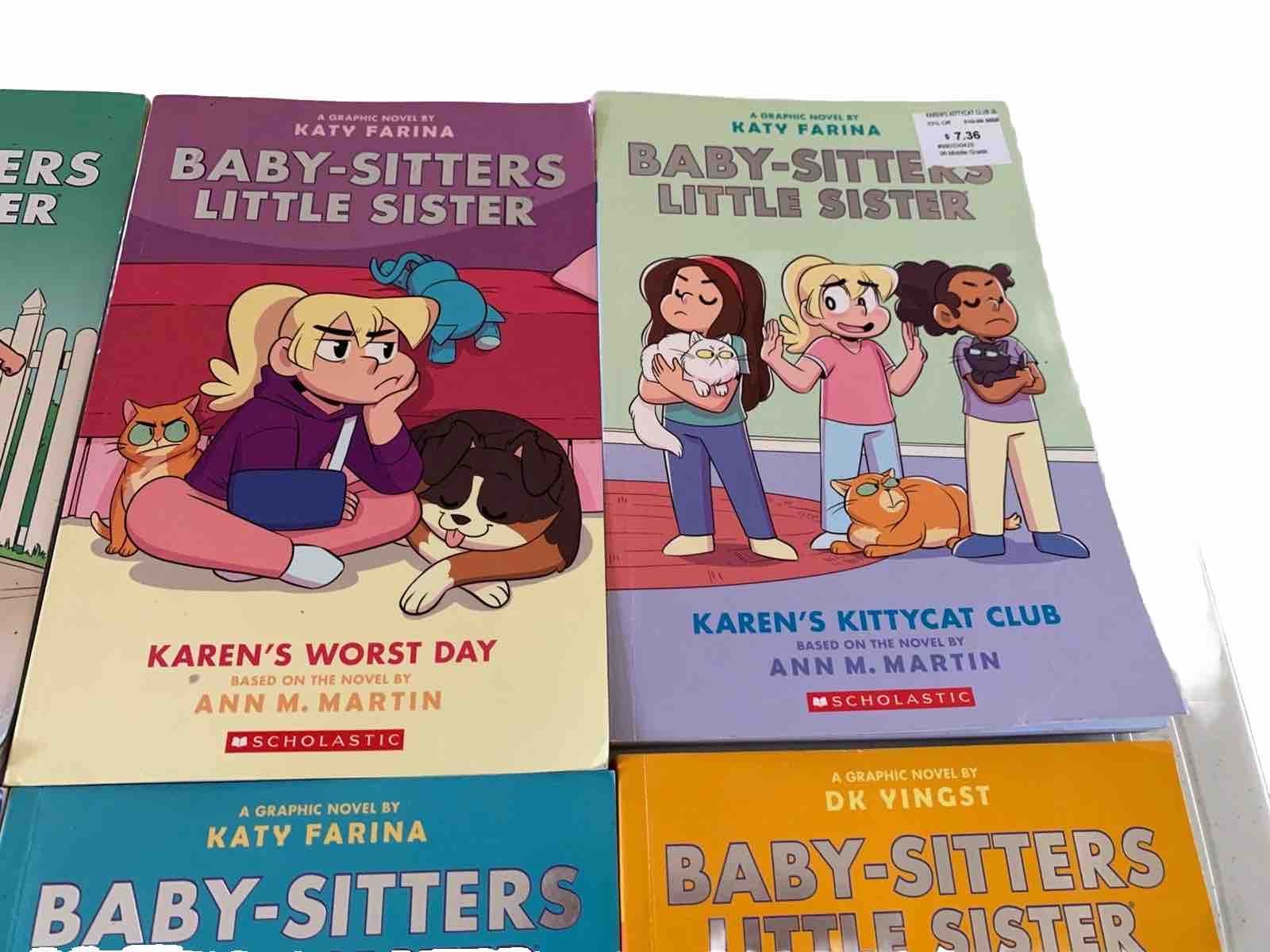 The Baby Sitters Club Little Sisters Books Lot #1-7 + 9 Graphic Novel Paperbacks