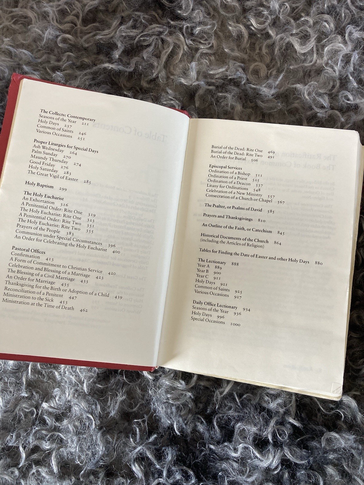 The Book Of Common Prayer The Episcopal Church – Red 1977 Hardcover Book