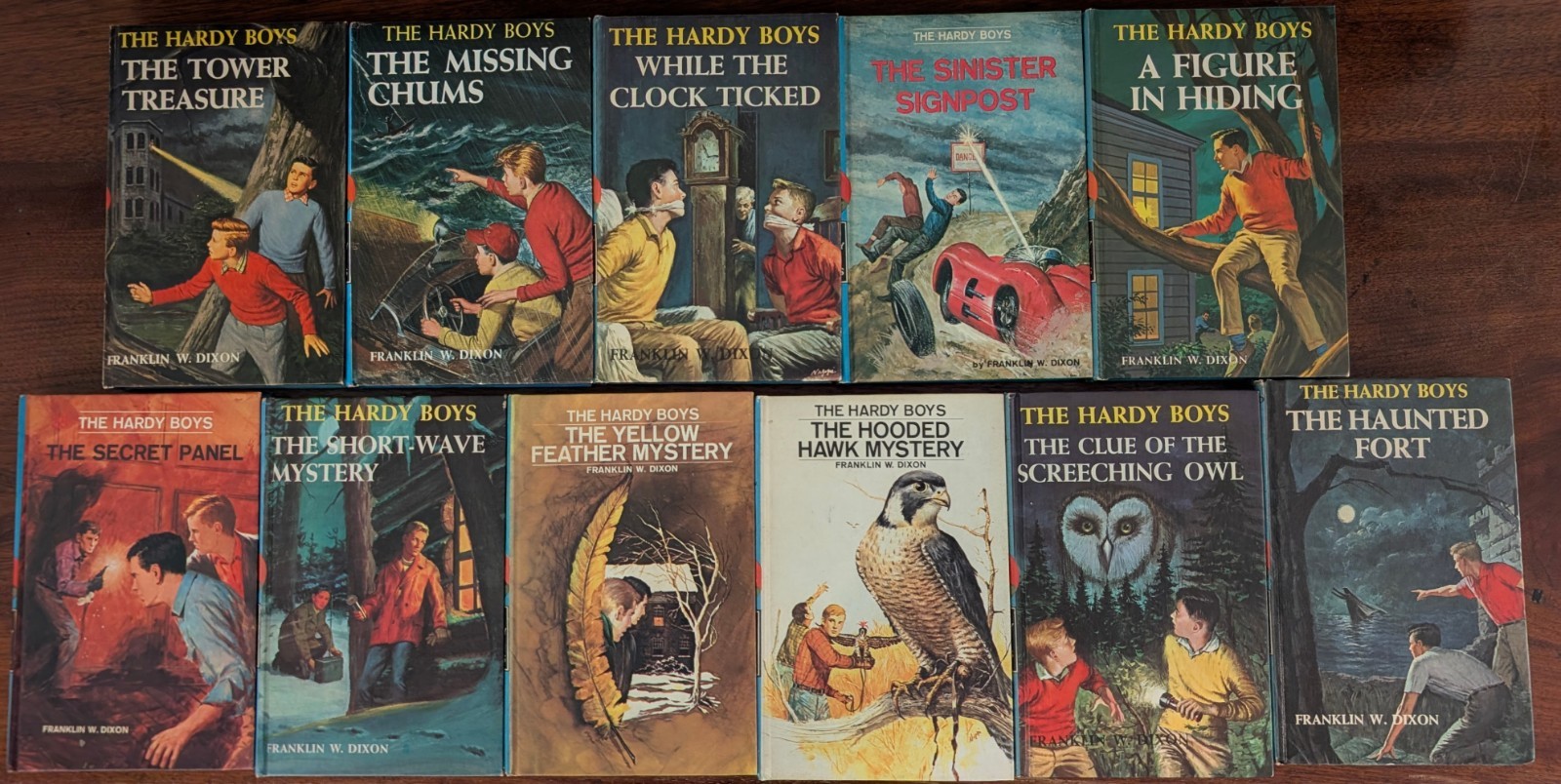 Vintage Hardy Boys Books Lot of 11 Hardcover Blue Spines Grosset Dunlap