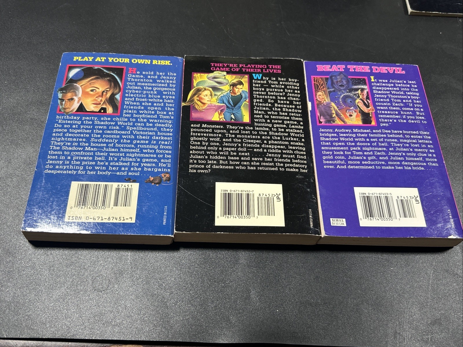 Set Of 3: The Forbidden Game Vol 1-3 By L.J. Smith Vintage Teen Ya Horror 1994