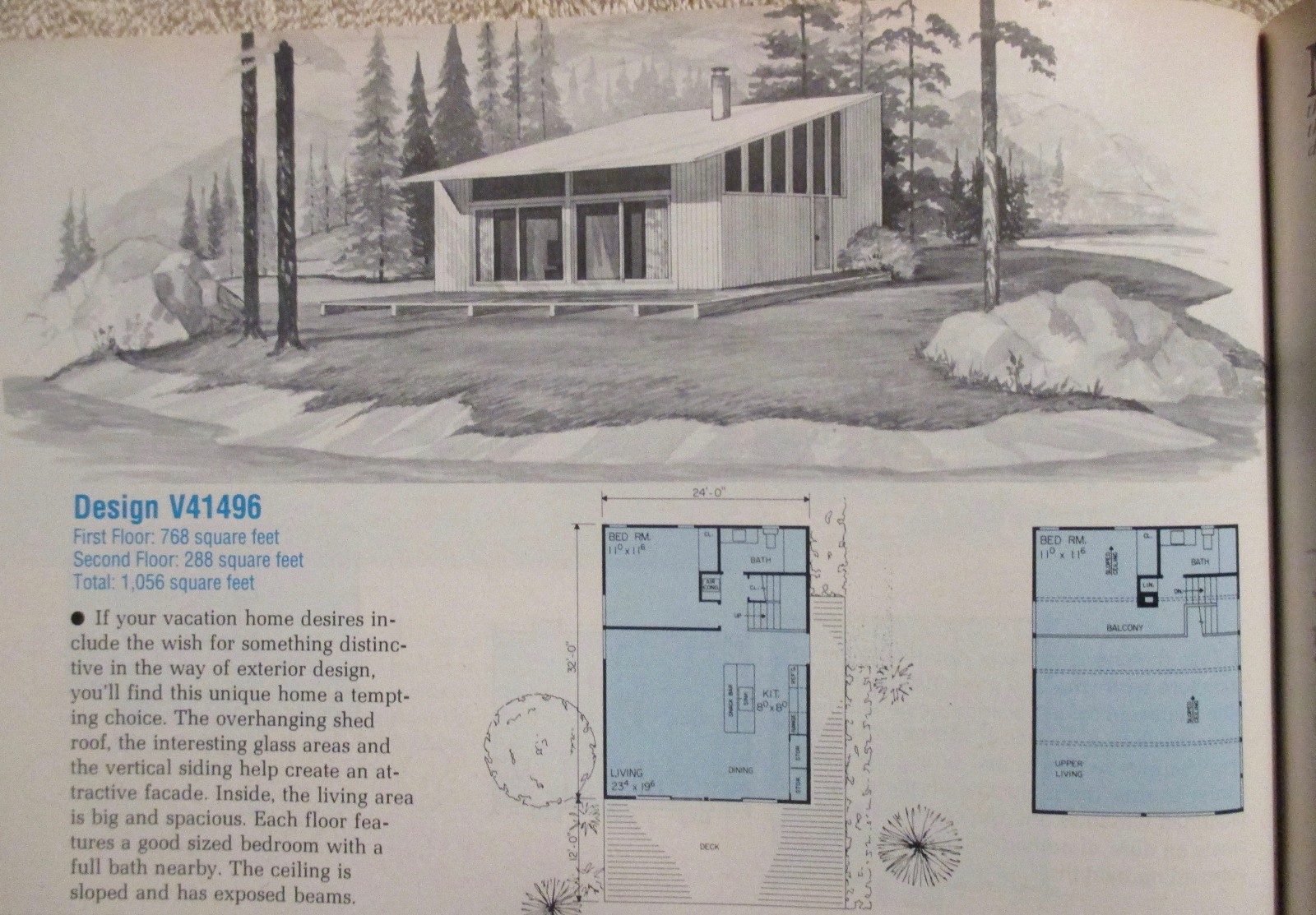 1991 Home Planners VACATION & SECOND HOMES plan book 258 designs Architecture