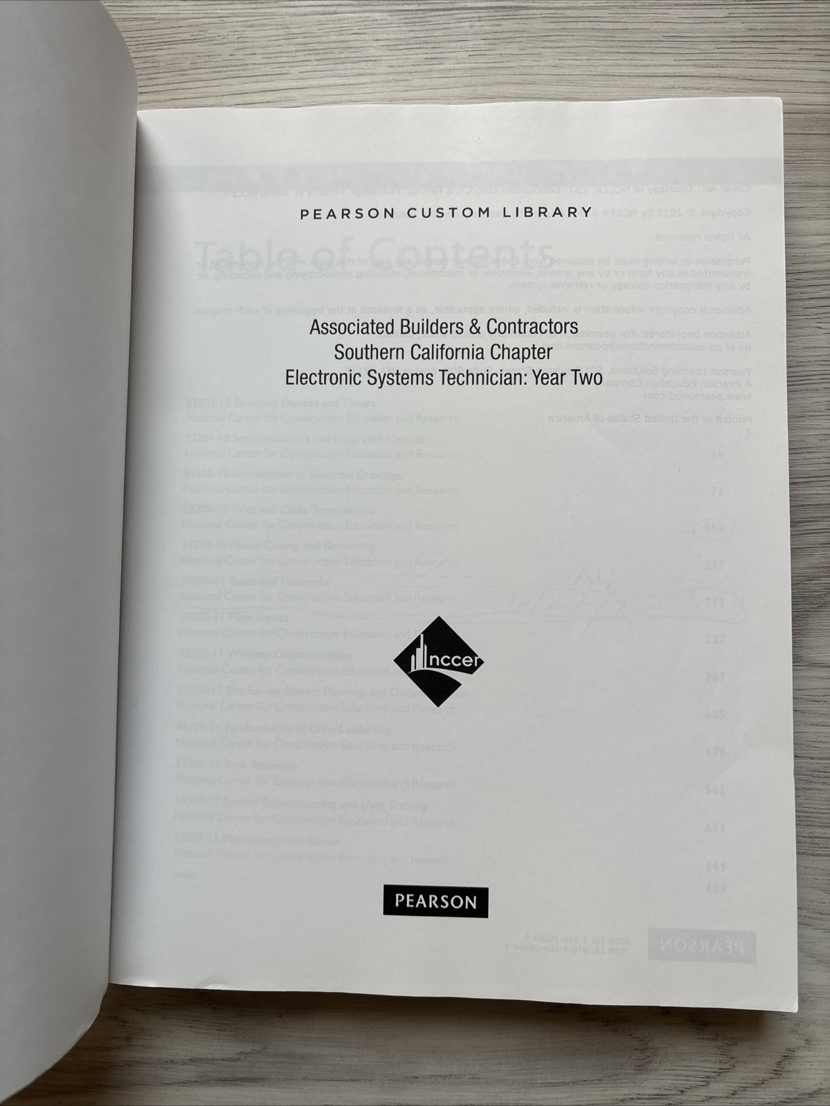 PEARSON CUSTOM LIBRARY NCCER ELECTRICAL TRAINEE Year Two