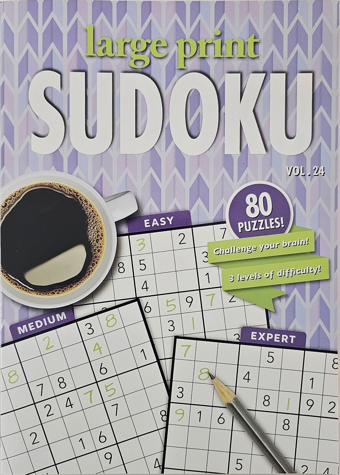 4 New Large Print Sudoku PAPP Puzzle Books Vol# 27-30 Games Entertain Hobby