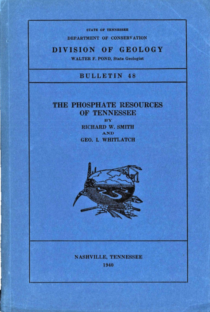 The Phosphate Resources of Tennessee by Richard W. Smith