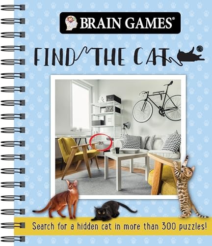 Brain Games – Find the Cat (38 – Spiral-bound – VERY GOOD