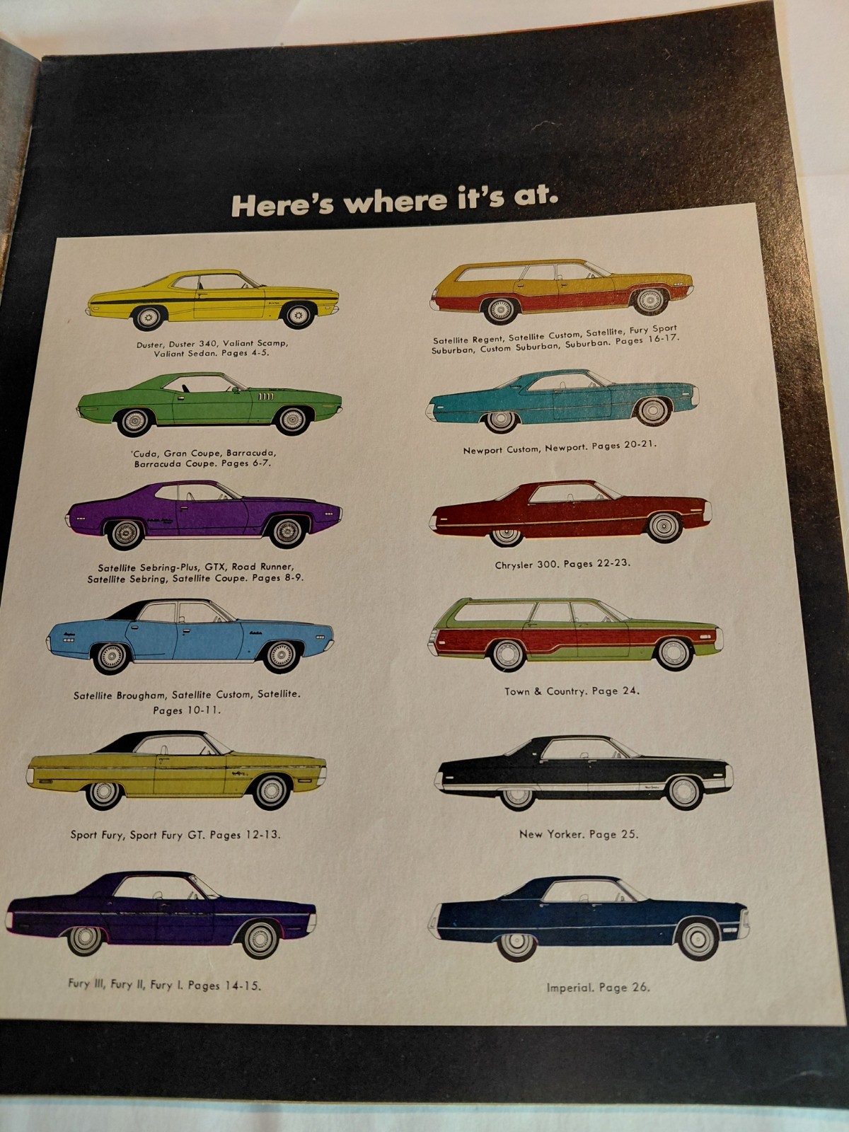 1971 Chrysler Plymouth brochure Excellent 28 pages Road Runner, Duster, Imperial