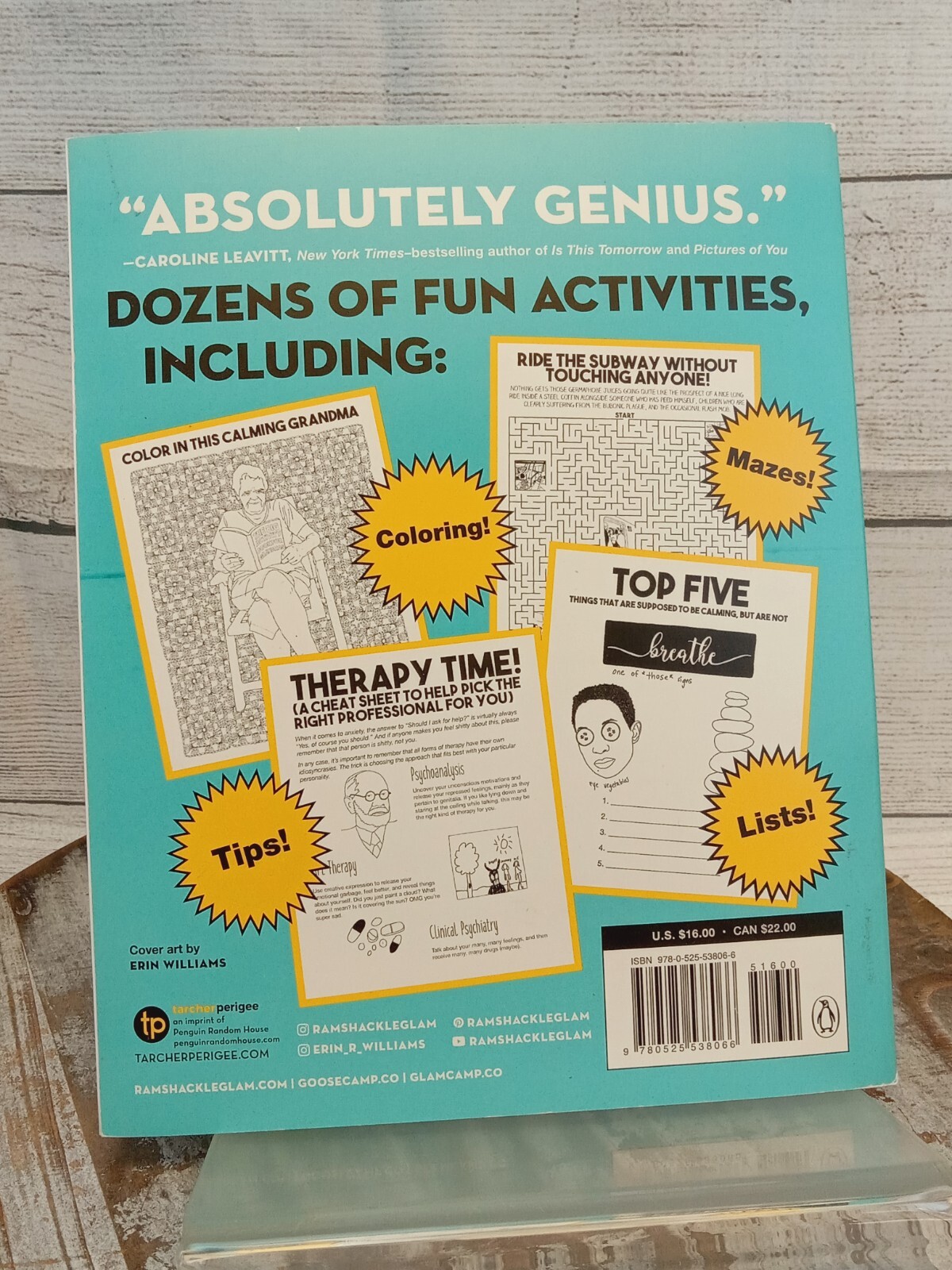 Big Activity Book for Anxious People by Erin Williams and Jordan Reid 2019 PB