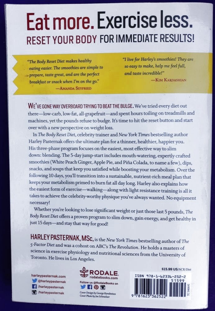 Harley Pasternak 2-Book Set – The Body Reset Diet and Body Reset DIet Smoothies