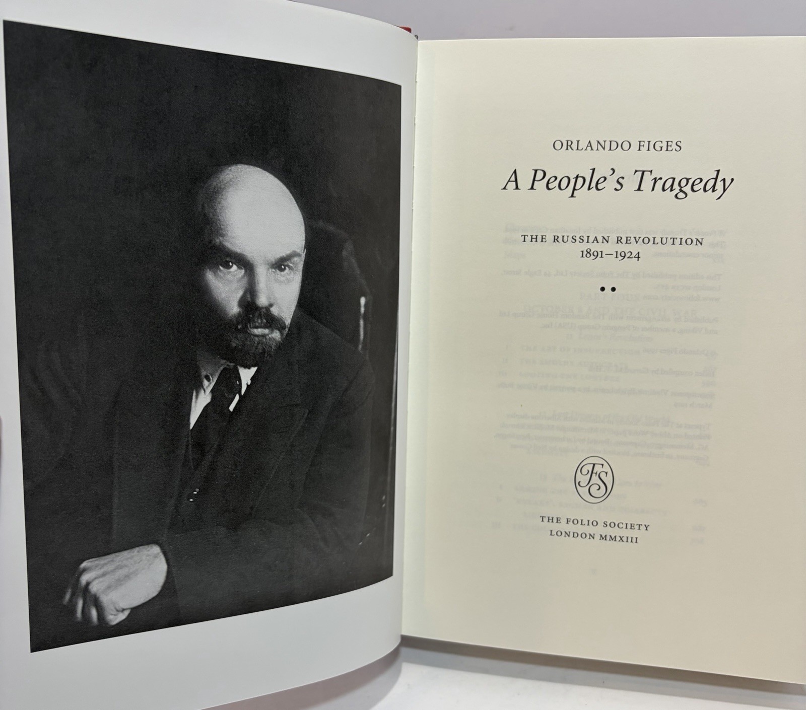 “A PEOPLE’S TRAGEDY: THE RUSSIAN REVOLUTION 1891-1924” Folio Society 2013 HC