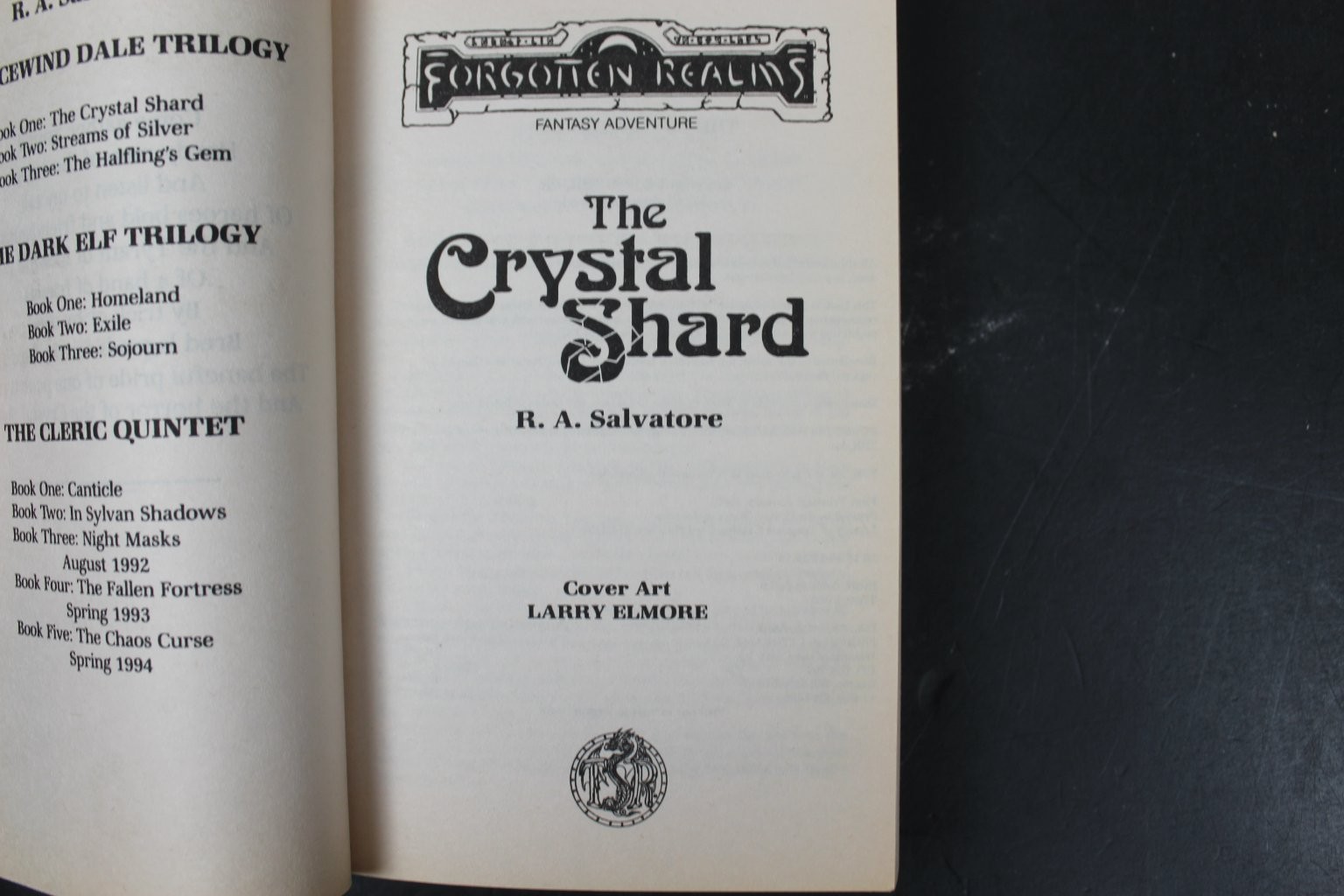 The Crystal Shard R. A. Salvatore 1988 Forgotten Realms Fantasy Adventure TSR PB