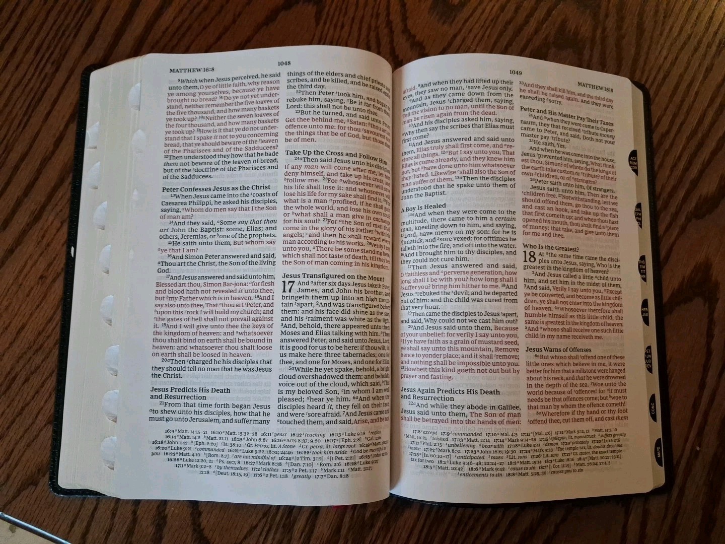 KJV LARGE PRINT Thinline Bible Thumb Indexed ~ $104.99 Retail ~ Genuine Leather