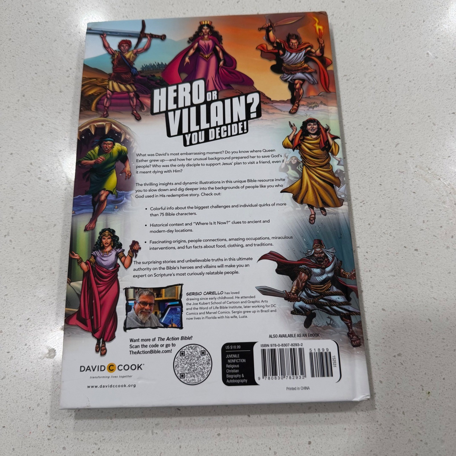 The Action Bible Heroes and Villains Sergio Cariello Hardcover David C Cook