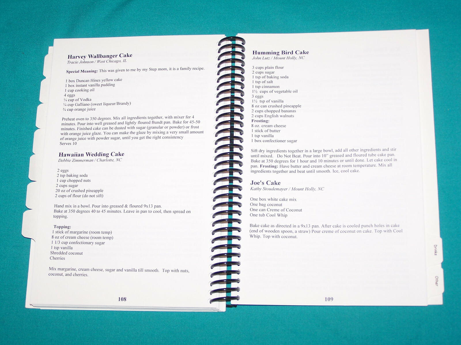 Clariant Employees Charlotte NC Cookbook 2010 Ronald McDonald House