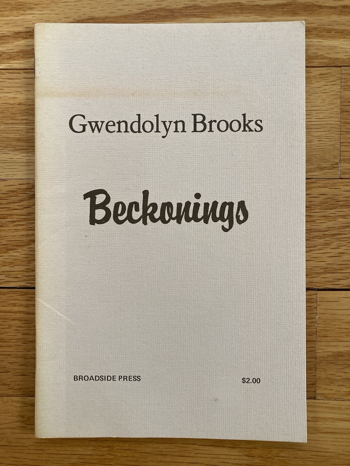 Gwendolyn Brooks Beckonings 10th anniversary edition Broadside Press Detroit