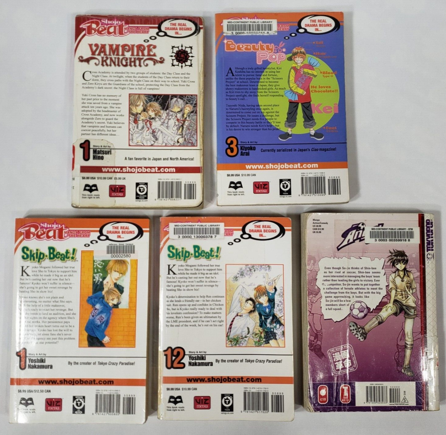 Girls Manga Lot Of 5 Graphic Novels Shojo Beat Paperback Bundle Viz Media Set