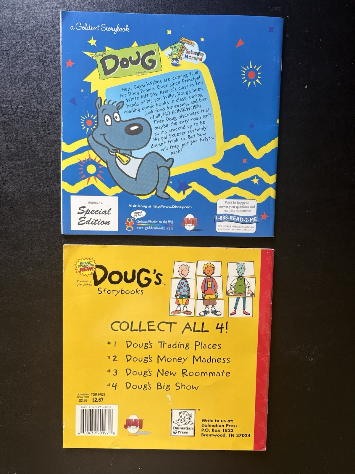 Doug Disney Books Jim Jinkins Trading Places + Gets His Wish 1997-1999