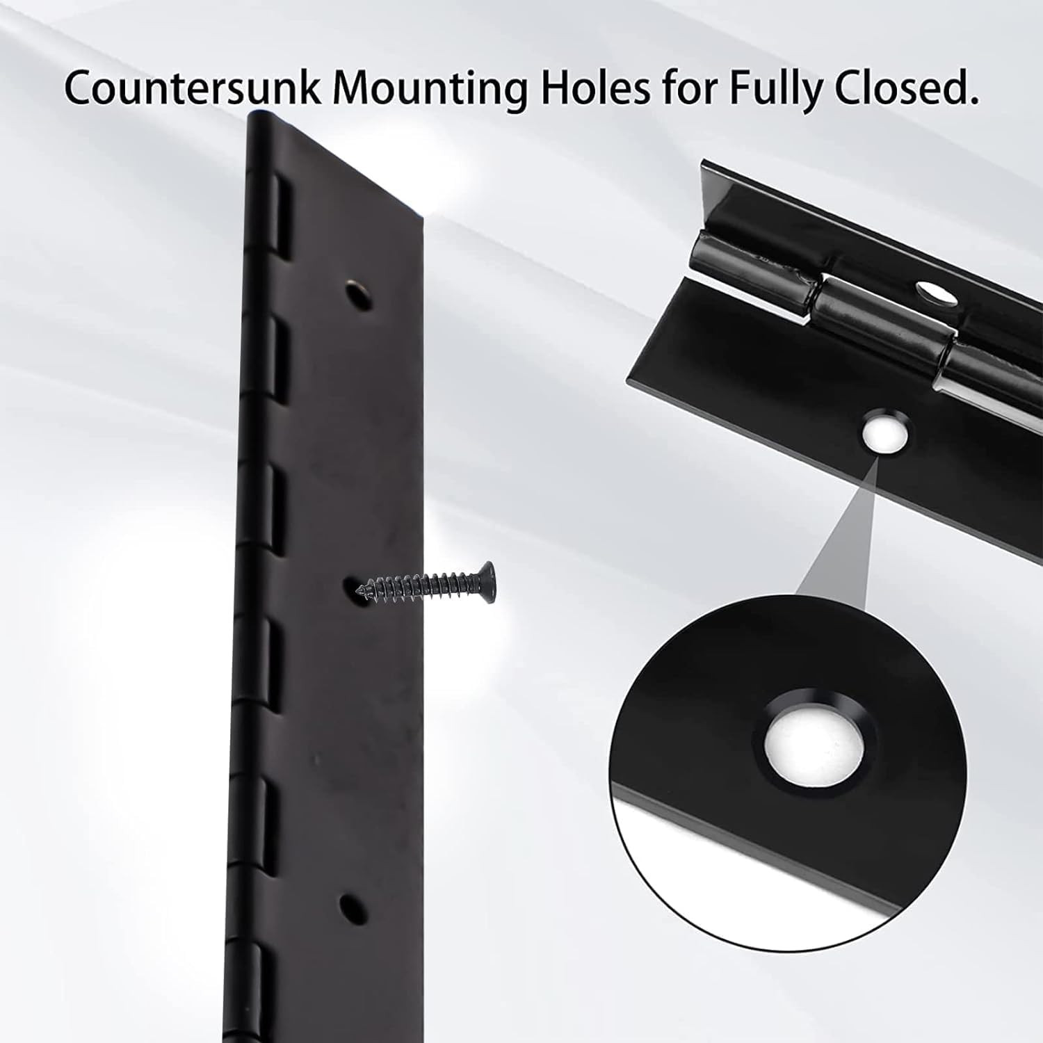 Continuous & Piano Hinges, Black Stainless Steel 304 Continuous Folding Hinges f