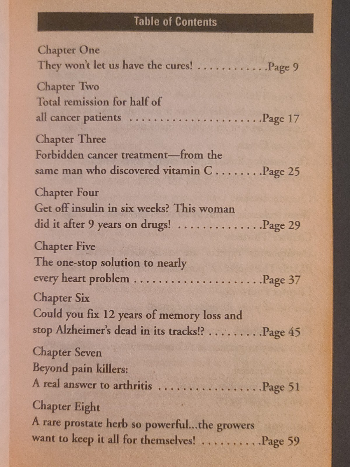 “Forbidden Cures” Dr. Benjamin Ross, 2008 Healthier News LLC SC