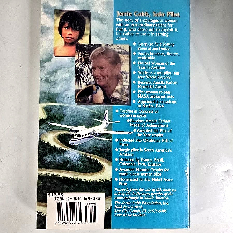 Jerrie Cobb Solo Pilot Signed Women Aviation 1997 Book Mercury 13 Autographed
