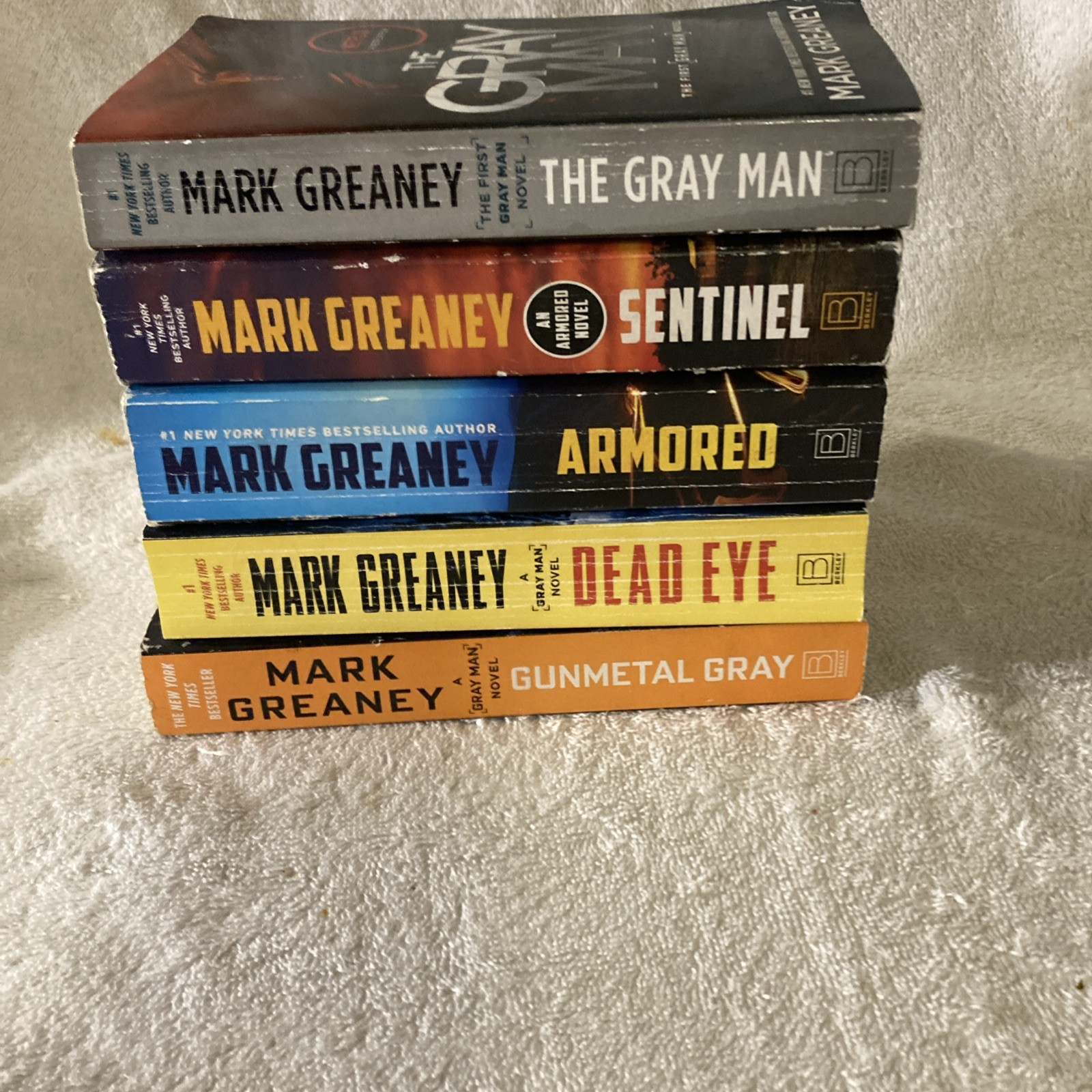 Lot of 5 Mark Greaney Gray Man Series pbs Very Good