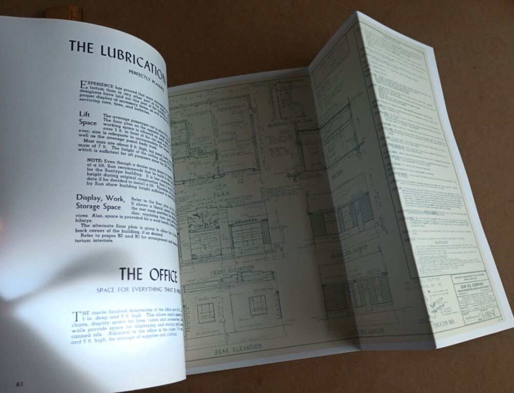 Sun Oil Co 1939 CATALOG Buildings That Serve Architects plans Gas Station SUNOCO